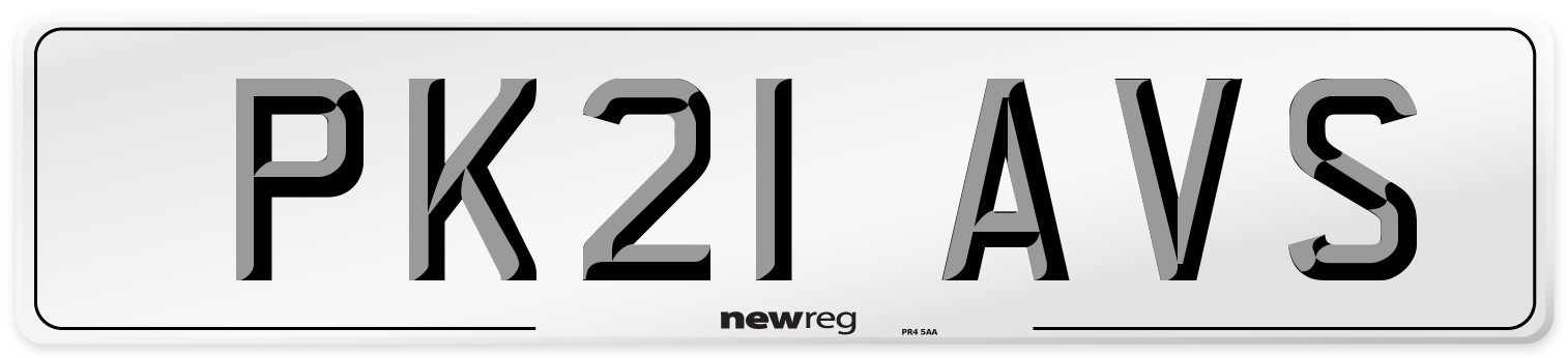 PK21 AVS Number Plate from New Reg